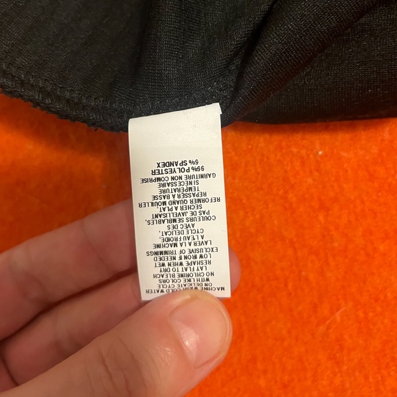 Black stretchy corduroy V-neck mini pinafore dress made in Canada NWT - Picture 8 of 10